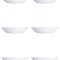 Set farfurii 6 piese, farfurii adanci, opal, albe, diametru 20 cm