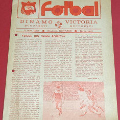 Program meci fotbal DINAMO Bucuresti - VICTORIA Bucuresti (03.05.1987)