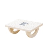 Suport Ergonimic pentru Picioare, Plastic, cu Role de Masaj pentru Talpi, pentru Birou, Usor de Transportat, Detasabil, 33.5x24x12 cm, Alb