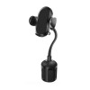 Suport Auto Telefon cu Prindere in Suportul de Pahar 360&not;&infin; - Techsuit (S302) - Black