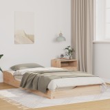vidaXL Cadru de pat de podea Maro 100 x 200 cm Lemn de brad solid