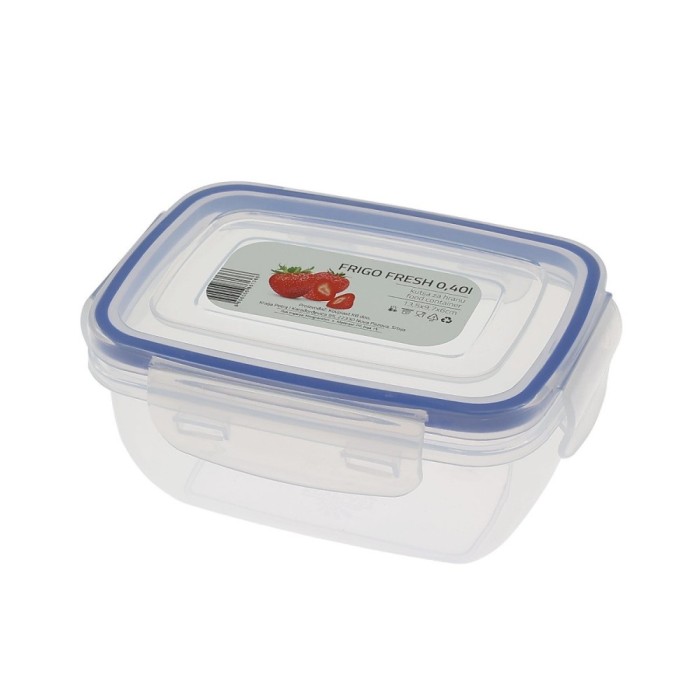 Caserola alimente, Frigo Fresh, plastic, dreptunghiulara, transparenta, 0.4 L