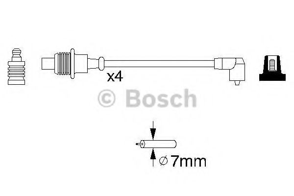 Set fise bujii PEUGEOT PARTNER combispace (5F) (1996 - 2012) BOSCH 0 986 356 854