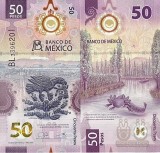 MEXIC 50 Pesos, 2023, Polimer, UNC, Bancnota Ne流通ata, Numismatică, America