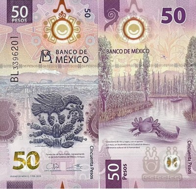MEXIC 50 pesos 2023 polymer UNC!!! foto