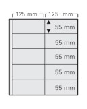 Set 5 folii transparente, Garant, cu 10 buzunare de 55 x 125 mm