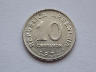 10 CENTAVOS 1952 Argentina-nonmagnetic foto