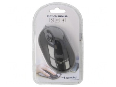 Mouse Optic Negru USB cu Cablul de 1,25m și 3 Butoane foto