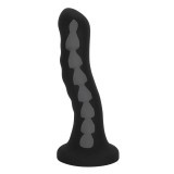 Dildo Bendable Smooth cu Ventuza, Silicon Lichid, Negru, 18 cm, Mokko Toys