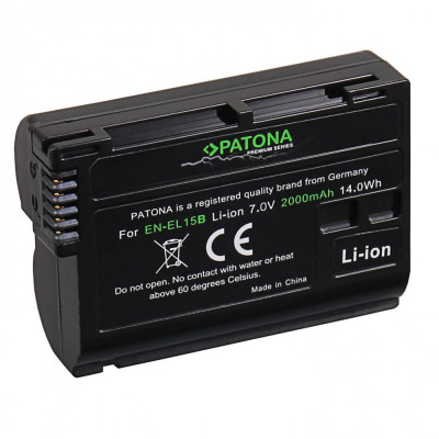 ​Acumulator Patona Premium EN-EL15 EN-EL15B 2000mAh compatibil Nikon-1224 foto