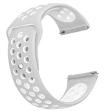 Curea silicon compatibila Huawei Watch GT 3 46mm, VD Very Dream&reg;, telescoape QR, Alb/Gri