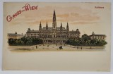 GRUSS AUS WIEN ! PRIMARIA , CARTE POSTALA , CROMOLITOGRAFIE , CLASICA