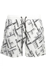 Karl Lagerfeld pantaloni scurti de baie barbati cu logo, alb (Marime: L) foto