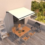 VidaXL Copertină retractabilă automat, crem, 350x250 cm