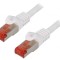 Cablul de rețea S/FTP Cat6 alb 1.5m