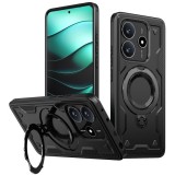 Husa military armour cu inel metalic, ALC MOBILE, compatibila cu Xiaomi Redmi Note 14 5G, Negru
