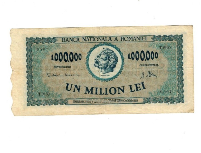 Romania 1947 - 1.000.000 lei, circulata