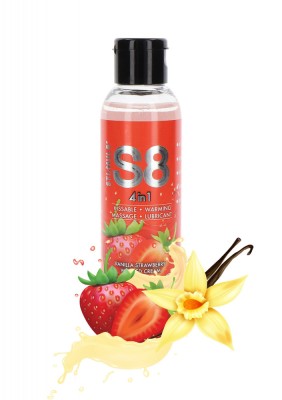 Lubrifiant pe Baza de Apa S8 Dessert Lube, Aroma Capsuni si Vanilie, 125ml foto