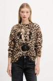 Desigual pulover MINNIE culoarea maro, light, 25WWJF43