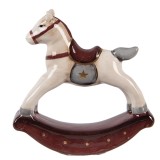 Figurina Craciun Calut ceramica multicolora 11x3x11 cm