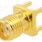 Conector SMA mufă mamă drept 50&Omega; SMT pe cablu PTFE aurit AMPHENOL RF