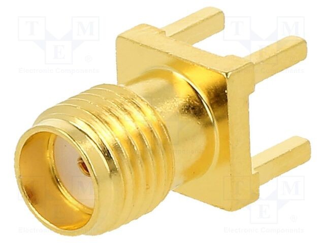 Conector SMA mufă mamă drept 50&Omega; SMT pe cablu PTFE aurit AMPHENOL RF