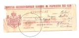 Certificat recensat Directia Recensamantului General al Populatiei din 1930, Romania 1900 - 1950, Documente