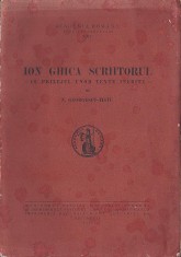 C8370N Ion Ghica scriitorul, cu prilejul unor texte inedite de N Georgescu-Tistu, 1933