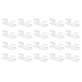 Set suporturi de cablu 20buc alb autoadezive MK5535 deleyCON