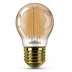 Bec LED Philips 5W (32W) P45 E27 GOLD SRT4, flacara, r2200K, 350 lumeni, 220-240V foto