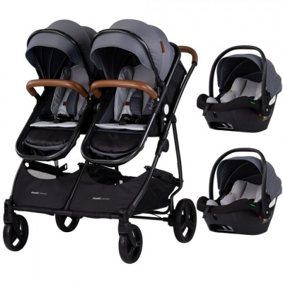 Carucior gemeni Chipolino Duo Smart 3 in 1 cloud foto