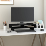Suport pentru monitor, negru, 60x27x14 cm, lemn masiv de pin GartenMobel Dekor, vidaXL