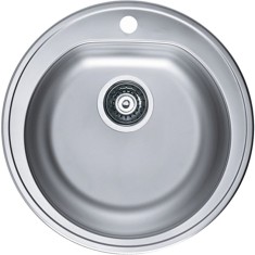 Chiuveta bucatarie inox Alveus FORM 30 LEINEN,fi 510 mm, 185 mm adancime cuva, Rotunda, Inox