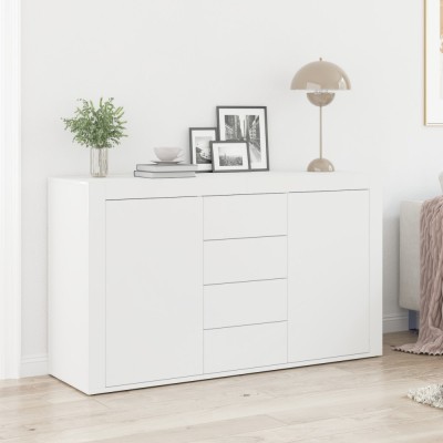 vidaXL Bufet Alb Alb Lemn 120 x 36 x 69 cm Depozitare Bufet Alb foto