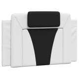 Cumpara ieftin Perna pentru tablie pat, Viana, alb si negru, 90 cm, piele artificiala