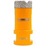 Carota diamantata 25 mm, pentru gresia porțelanată, plăcile ceramice, granitul, marmura, Powermat