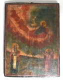 Icoană veche "Sf&acirc;ntul Ilie in carul de foc" 1877