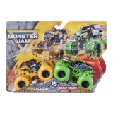 MONSTER JAM SET 2 MASINUTE METALICE JCB DIGATRON SI GRAVE DIGGER SCARA 1 LA 64