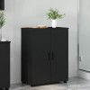 VidaXL Dulap de Baie cu raft Negru 60 x 35 x 80 cm Lemn compozit