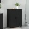 vidaXL Dulap de Baie cu raft Negru 60 x 35 x 80 cm Lemn compozit