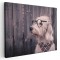 Tablou profil caine cu ochelari Tablou canvas pe panza CU RAMA 70x100 cm