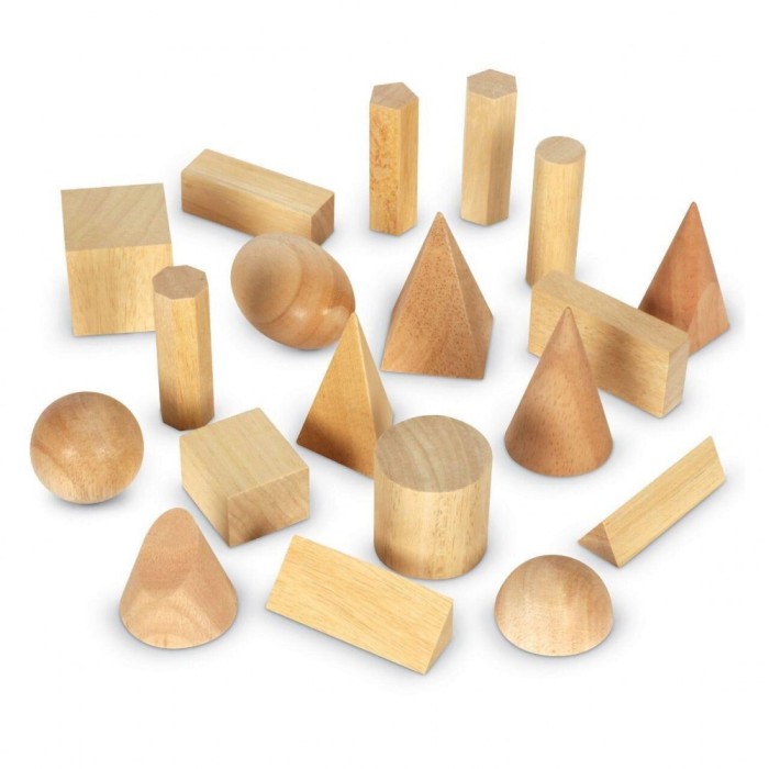 Forme geometrice din lemn (set 19)