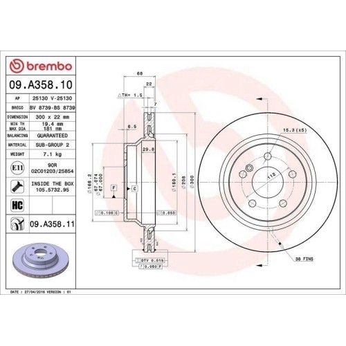 Set disc frana Mercedes Cls (C218) 01.11-12.17, Cls (C219) 10.04-02.11, Cls Shooting Brake (X218) 10.12-12.17, Clasa E (W211) 03.02-03.09, Clasa E (W