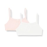 Set 2 bustiere pentru fete DIM Pockets, alb roz, 16 ani 164 cm - OUTLET