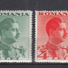 ROMANIA 1934 LP 108 CAROL II FARA POSTA UZUALE SERIE MNH