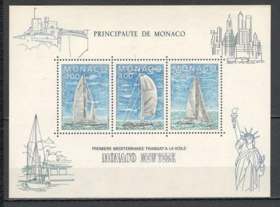 Monaco.1985 Regata transatlantica de yachting-Bl. SM.656 foto