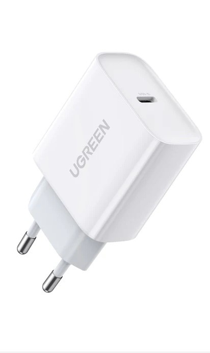 INCARCATOR retea Ugreen, &quot;CD137&quot; Quick Charge 20W, 1 x USB Type-C 5V/3A, alb &quot;60450&quot; (timbru verde 0.18 lei) - 6957303864508