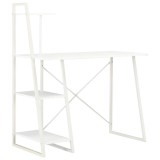 Cumpara ieftin Birou cu rafturi, alb, 102 x 50 x 117 cm