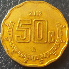 Moneda exotica 50 CENTAVOS - MEXIC, anul 2002 * cod 887