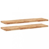Cumpara ieftin Rafturi suspendate 2 buc. 140x40x4cm lemn masiv acacia netratat